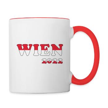 Wien 2022 #2 - Tasse zweifarbig - Weiß/Rot - Rechts