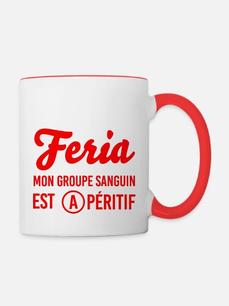 Aperitif-Messe - Tasse zweifarbig - Weiß/Rot
