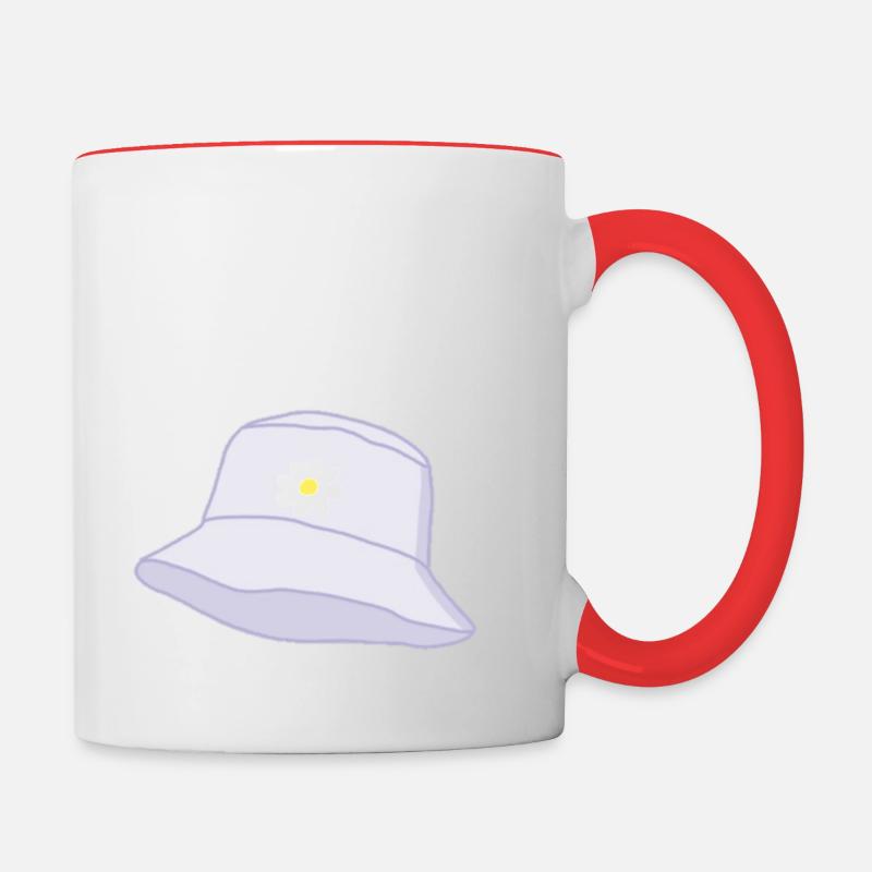 Bob with a flower - Contrasting Mug - white/red