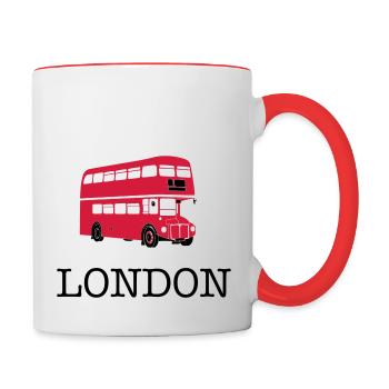 London - Tasse zweifarbig - Weiß/Rot - Rechts