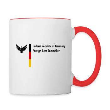 Foreign Beer Sommelier - Tasse zweifarbig - Weiß/Rot - Rechts