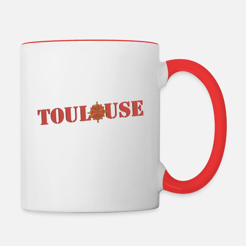 Toulouse - Mug contrasté - blanc/rouge