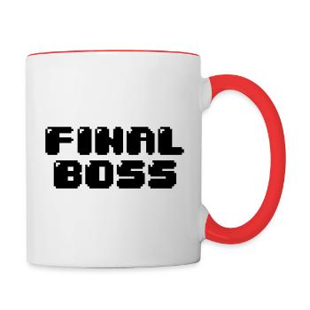 FINAL BOSS - Contrasting Mug - white/red - Right