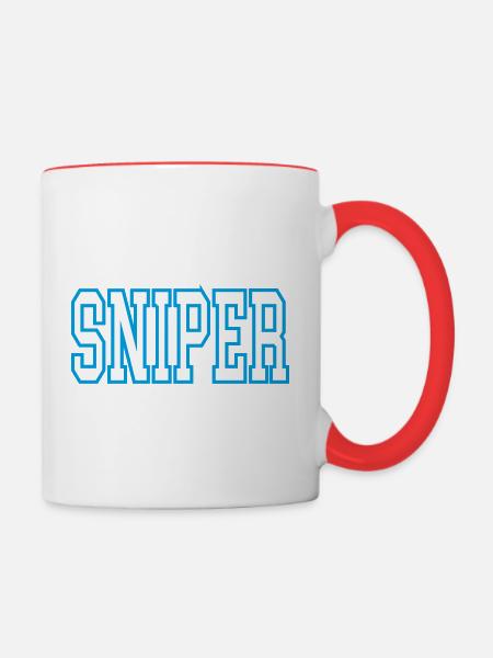 Sniper - Tasse zweifarbig - Weiß/Rot