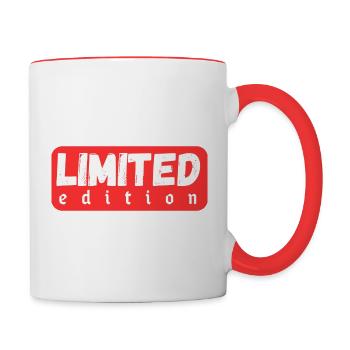 Limitierte Auflage - Tasse zweifarbig - Weiß/Rot - Rechts