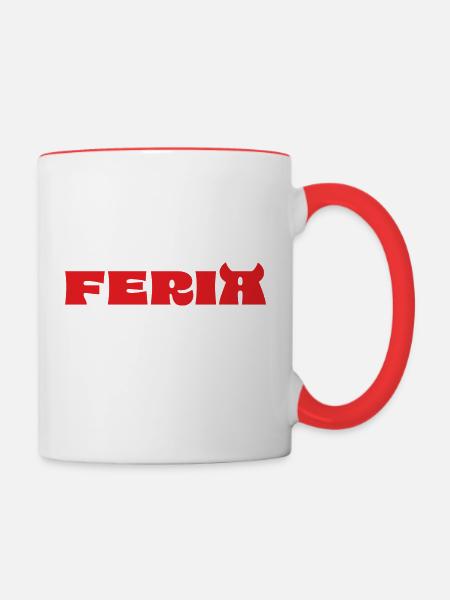 Feria - Tasse zweifarbig - Weiß/Rot