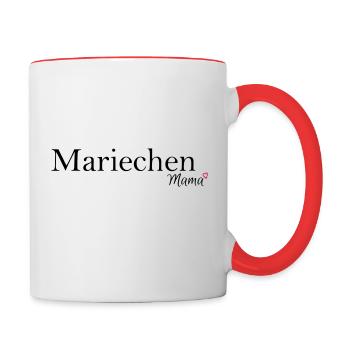 Mariechen Mama | Mutter eines Tanzmariechens - Tasse zweifarbig - Weiß/Rot - Rechts