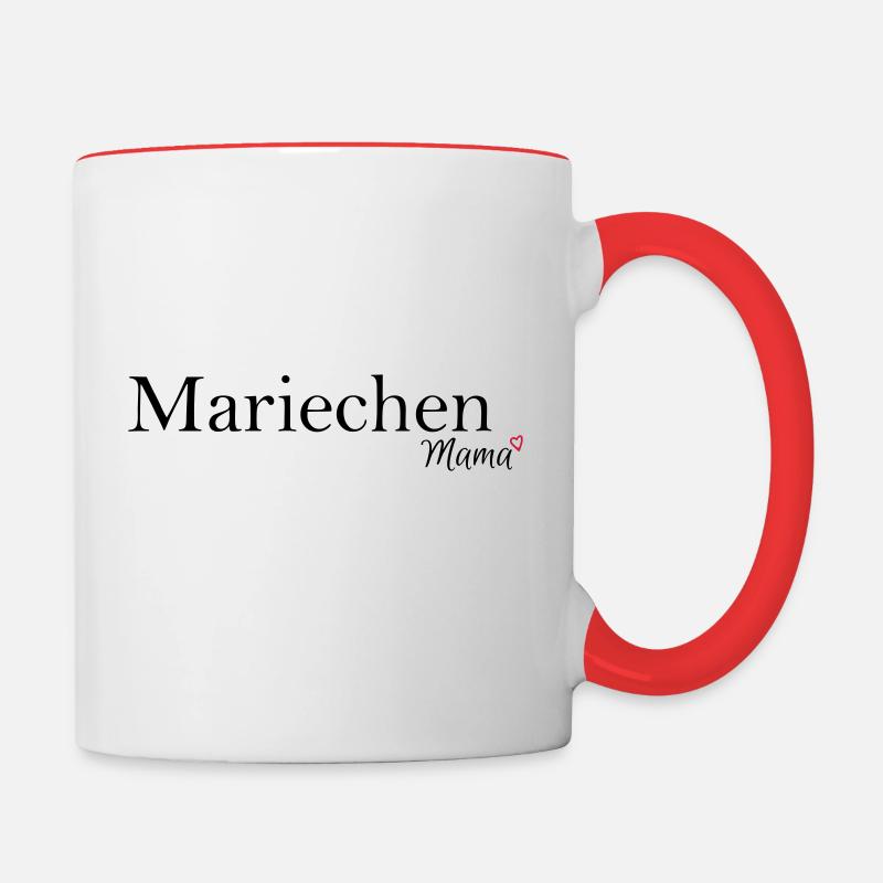 Mariechen Mama | Mutter eines Tanzmariechens - Tasse zweifarbig - Weiß/Rot