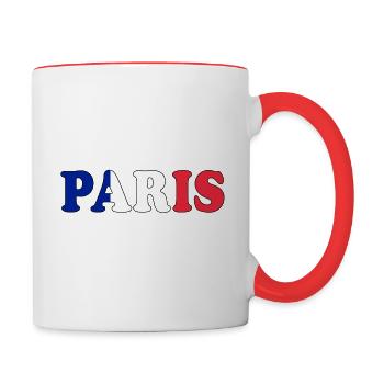 Paris - Tasse zweifarbig - Weiß/Rot - Rechts