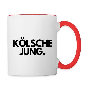 KÖLSCHE JUNG. - Tasse zweifarbig - Weiß/Rot - Rechts