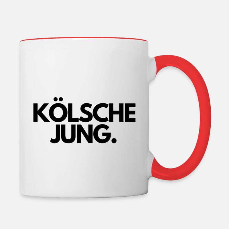 KÖLSCHE JUNG. - Tasse zweifarbig - Weiß/Rot