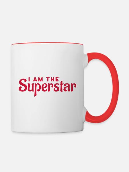 I'm the superstar - Tasse zweifarbig - Weiß/Rot