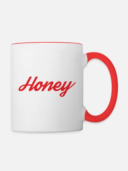 Honig - Tasse zweifarbig - Weiß/Rot