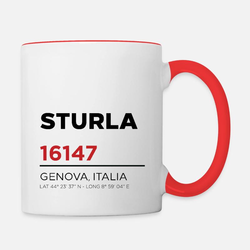 Sturla - Contrasting Mug - white/red