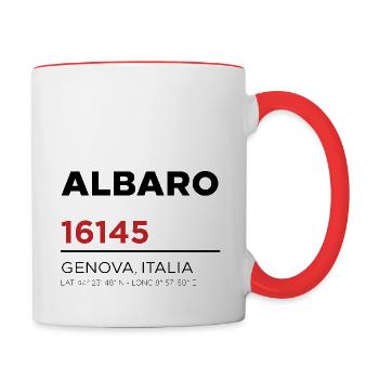 Albaro 16145 - Tasse zweifarbig - Weiß/Rot - Rechts