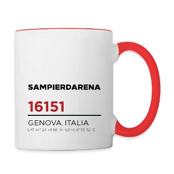 Sampierdarena - Tasse zweifarbig - Weiß/Rot - Rechts