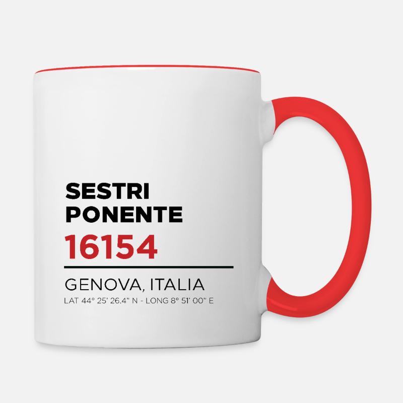 Sestri Ponente - Mug contrasté - blanc/rouge