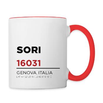 Sori - Tasse zweifarbig - Weiß/Rot - Rechts
