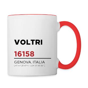 Voltri - Tasse zweifarbig - Weiß/Rot - Rechts