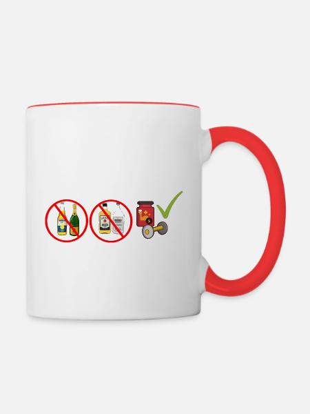 Noooo ALK - Tasse zweifarbig - Weiß/Rot