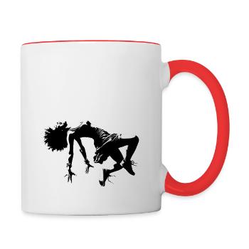 Joy, Happiness, Joie de vivre | Letting go - Contrasting Mug - white/red - Right