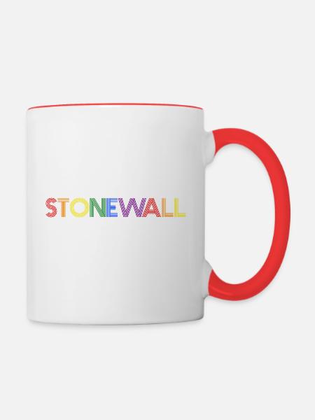 Rainbow Stonewall - Tasse zweifarbig - Weiß/Rot