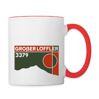 Großer Löffler Height North Ridge High Tour Mountain Hiking - Contrasting Mug - white/red - Right