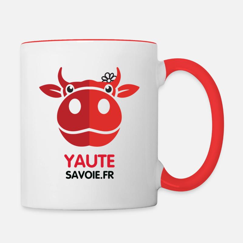 Yaute Savoie Logo - Mug contrasté - blanc/rouge