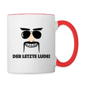 Der letzter Lude - Tasse zweifarbig - Weiß/Rot - Rechts
