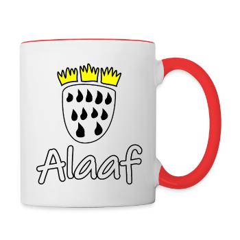 Köln Alaaf - Tasse zweifarbig - Weiß/Rot - Rechts