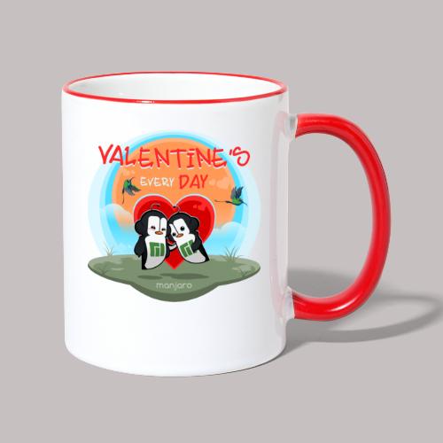 Manjaro Valentine's day every day - Contrasting Mug