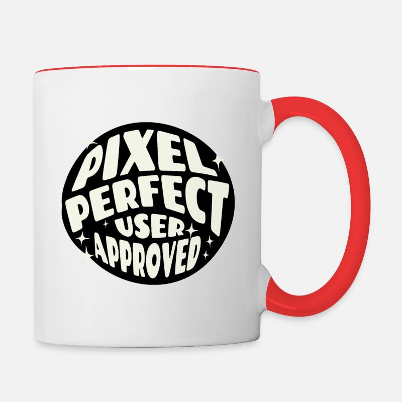 Pixel Perfect UI/UX User Experience UX Designer - Contrasting Mug - white/red