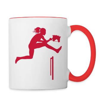 hh2 - Tasse zweifarbig - Weiß/Rot - Rechts