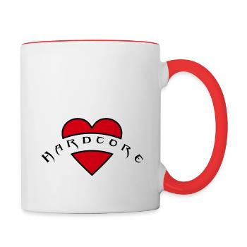 HardcoreRock - Tasse zweifarbig - Weiß/Rot - Rechts