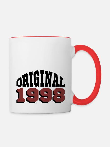 Ursprünglich: 1998 - Tasse zweifarbig - Weiß/Rot