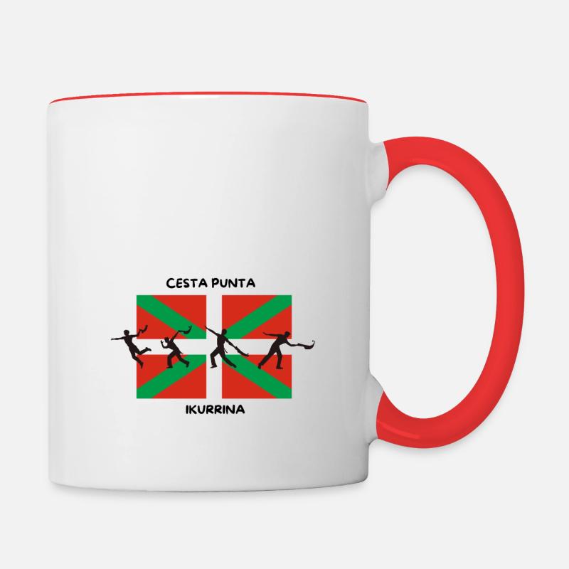 Cesta Punta - Mug contrasté - blanc/rouge