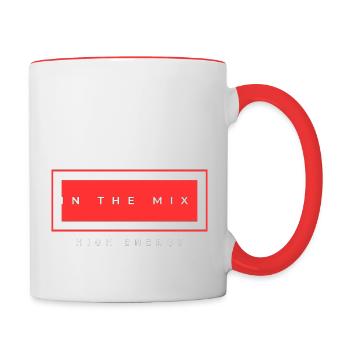 design 15 - Mug contrasté - blanc/rouge - Droite