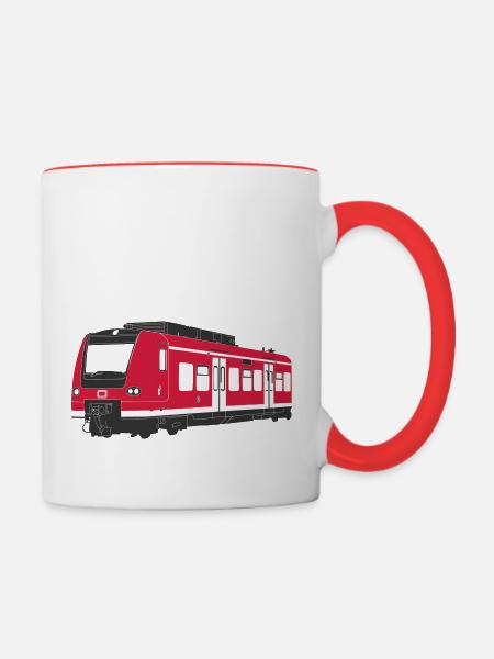 S-Bahn München - Tasse zweifarbig - Weiß/Rot