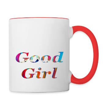Heaven is for Good Girls 1 - Tasse zweifarbig - Weiß/Rot - Rechts