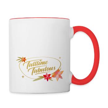 Fulltime Fabulous - flower - Tasse zweifarbig - Weiß/Rot - Rechts