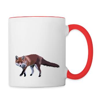 Fuchs - Tasse zweifarbig - Weiß/Rot - Rechts