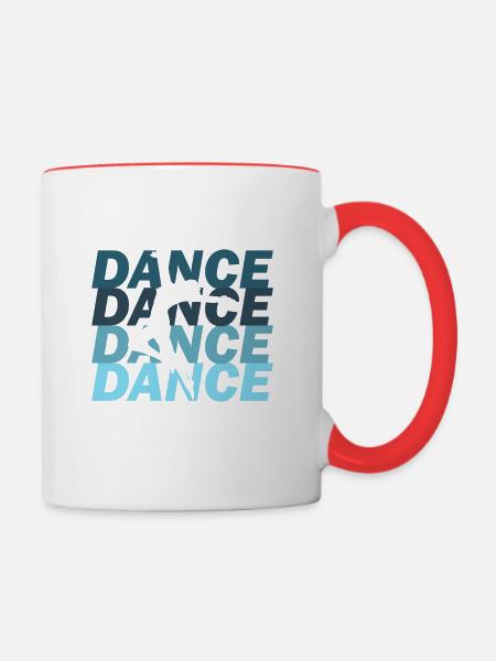 Ballett-Tänzerin - Tasse zweifarbig - Weiß/Rot