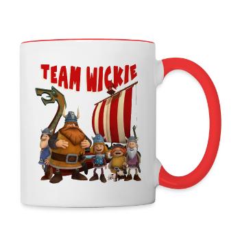 Wickie Und Die Starken Männer Team Wickie - Tasse zweifarbig - Weiß/Rot - Rechts