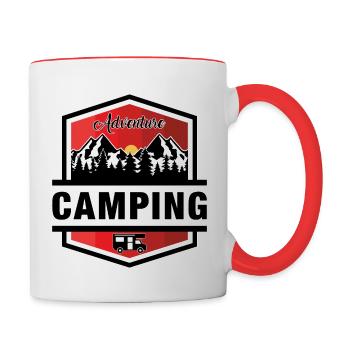 Camping - Contrasting Mug - white/red - Right
