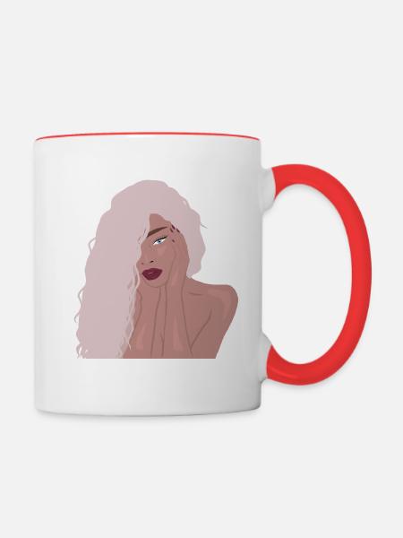 Sexy girl - Tasse zweifarbig - Weiß/Rot
