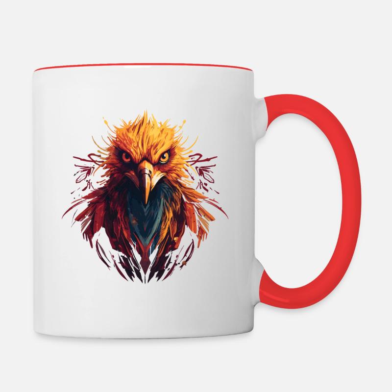 Iconic Phoenix 🦅 - Contrasting Mug - white/red