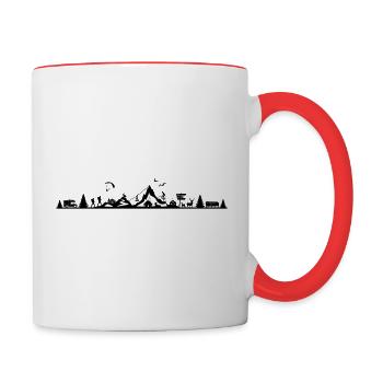 SPORT HOLIDAY NATURE Mountains Landscape - Contrasting Mug - white/red - Right
