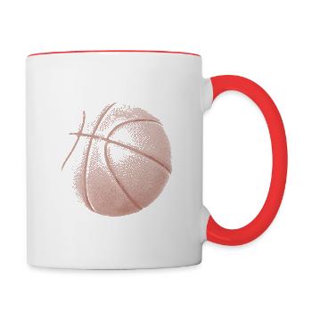 basketball - Contrasting Mug - white/red - Right