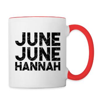June June Hannah Shirt Captain Sandy Below Deck Ha - Contrasting Mug - white/red - Right