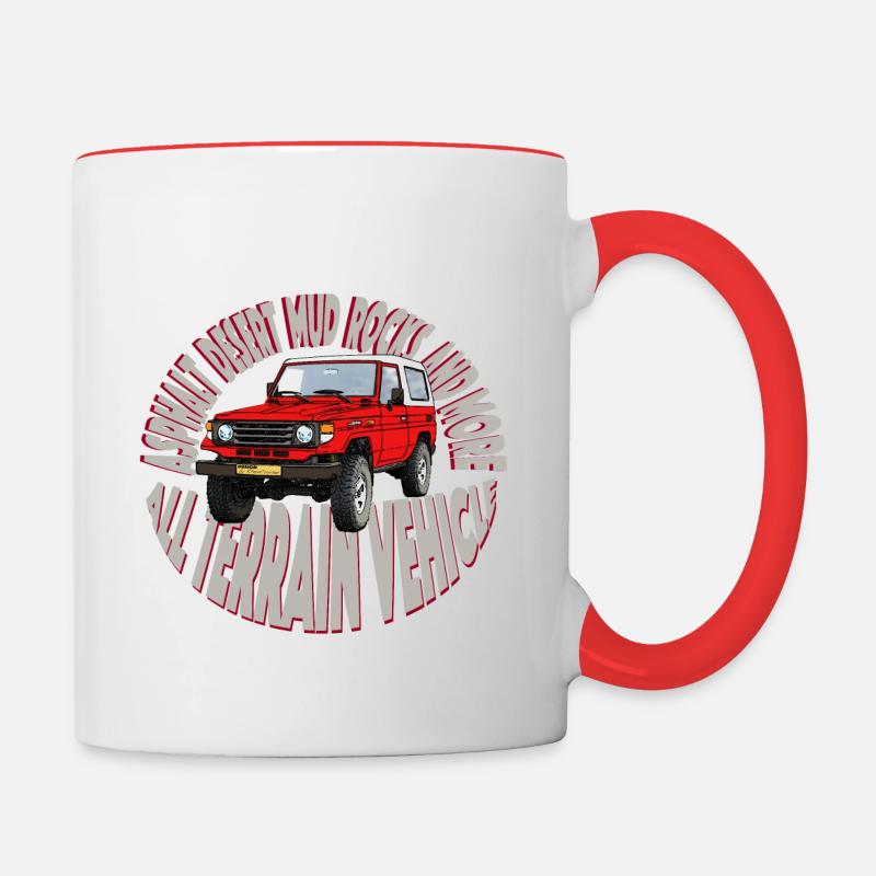 Offroader J7 RED - Mug contrasté - blanc/rouge